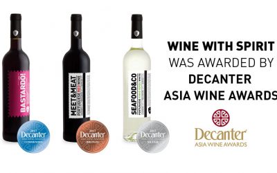 Wine With spirit awarded with 3 medals at Decanter Asia